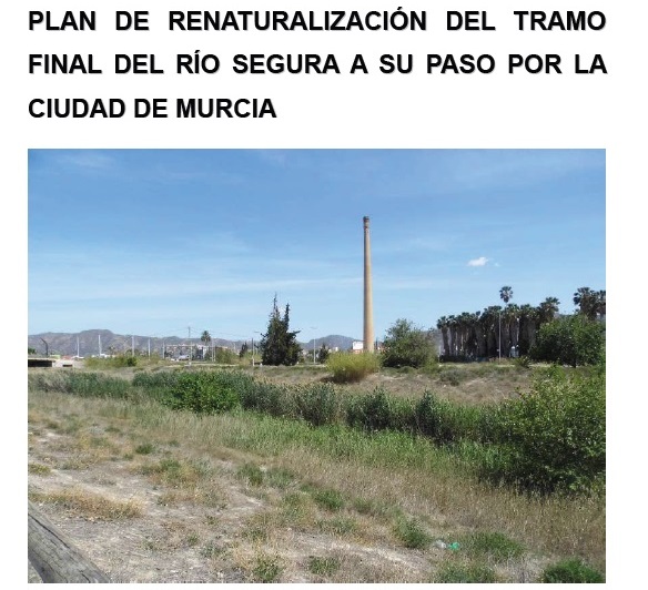 Ecologistas en Acción presenta un plan de renaturalización del río Segura a su paso por Murcia, para que vuelva a ser un ecosistema ribereño