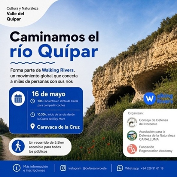 Este sábado 16 de mayo caminamos el Río Quípar para conocer sus valores y denunciar el aumento de la contaminación por nitratos