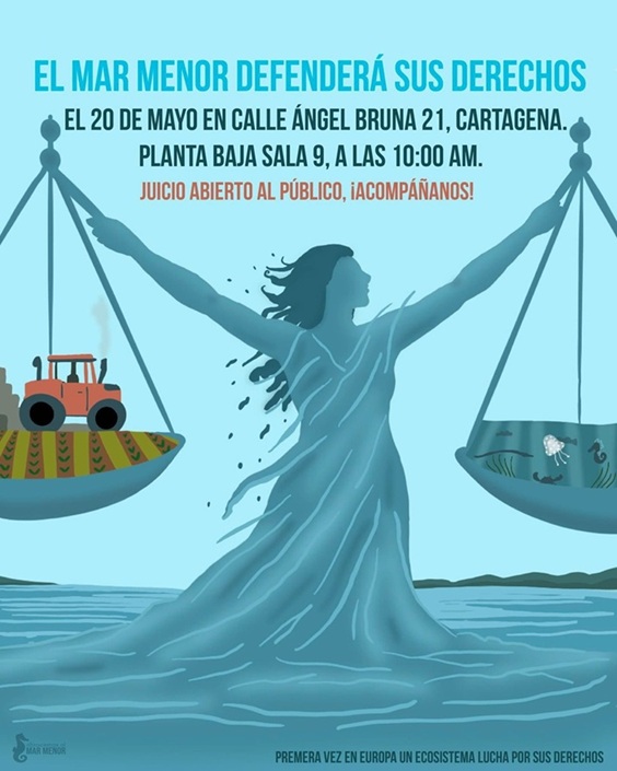 El Mar Menor ejerce como ecosistema‑persona en su primer juicio y pide acompañamiento ciudadano