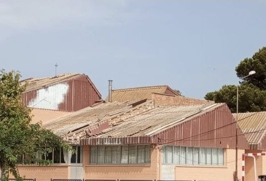 La retirada del amianto en el CEIP Virgen del Loreto en San Javier amenaza una colonia de vencejos