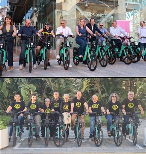 Recrean foto institucional para denunciar el «postureo verde» de la Autoridad Portuaria de Cartagena
